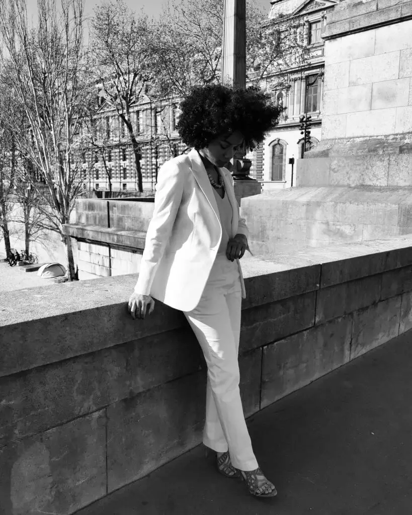 Tailleur blanc Armure sur mesure